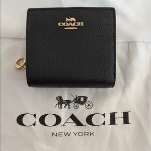 Coach Black Leather Key Holder